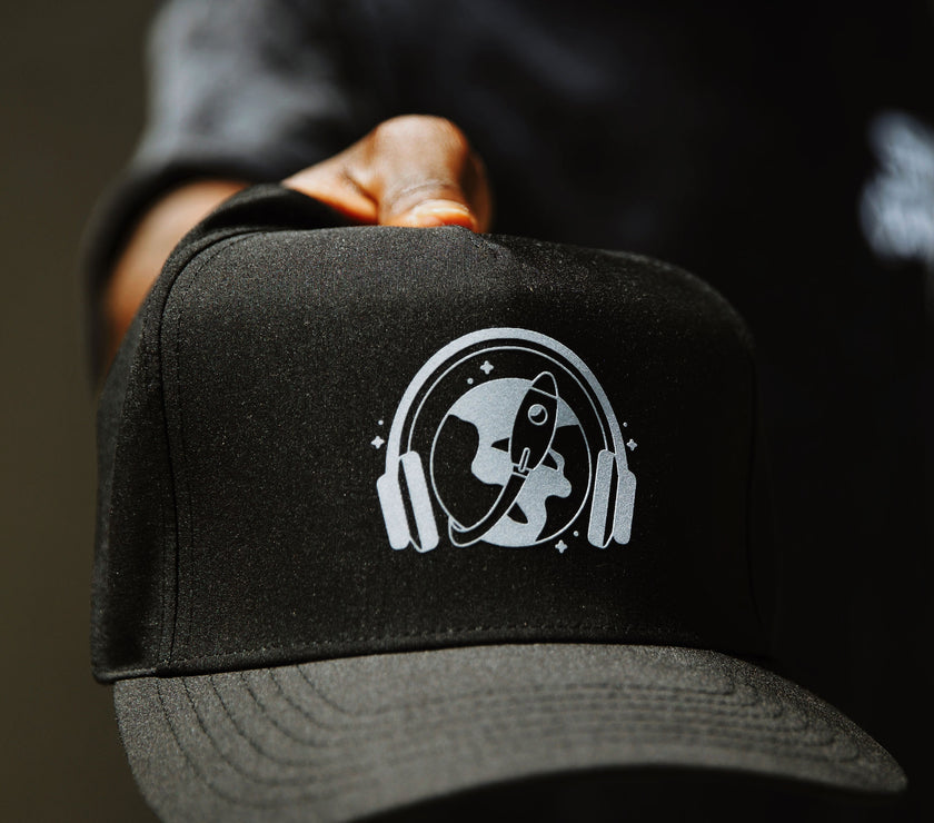 "Spaceship & Globe" Reflective Hat
