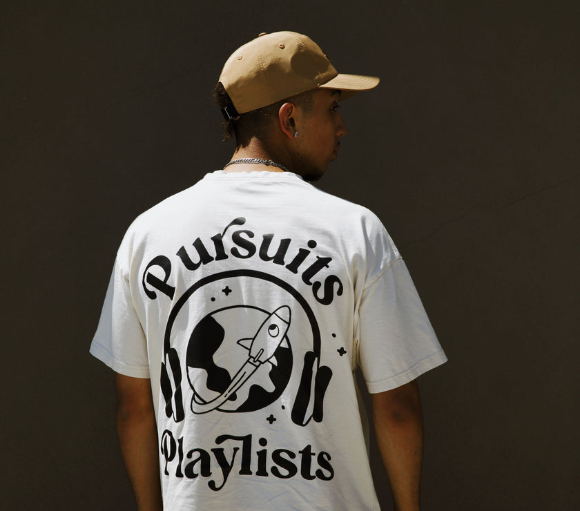 "Spaceship & Globe" Oversized Tee (Creme)