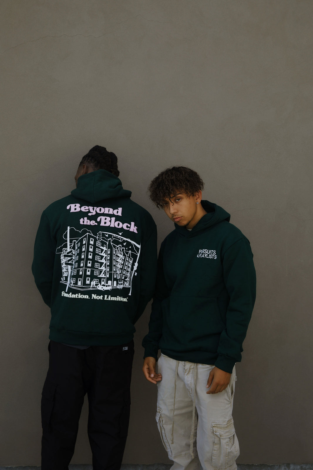 "Beyond the Block" Green Hoodie