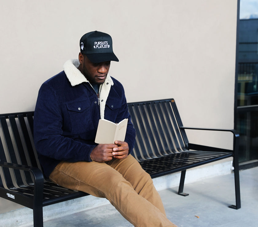 "Pursuits & Playlists" Snapback Hat (Black)