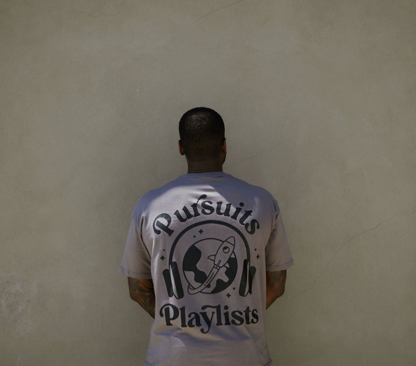 "Spaceship & Globe" Oversized Tee (Mauve)