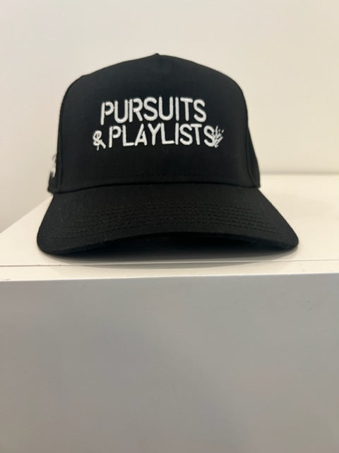 "Pursuits & Playlists" Snapback Hat (Black)